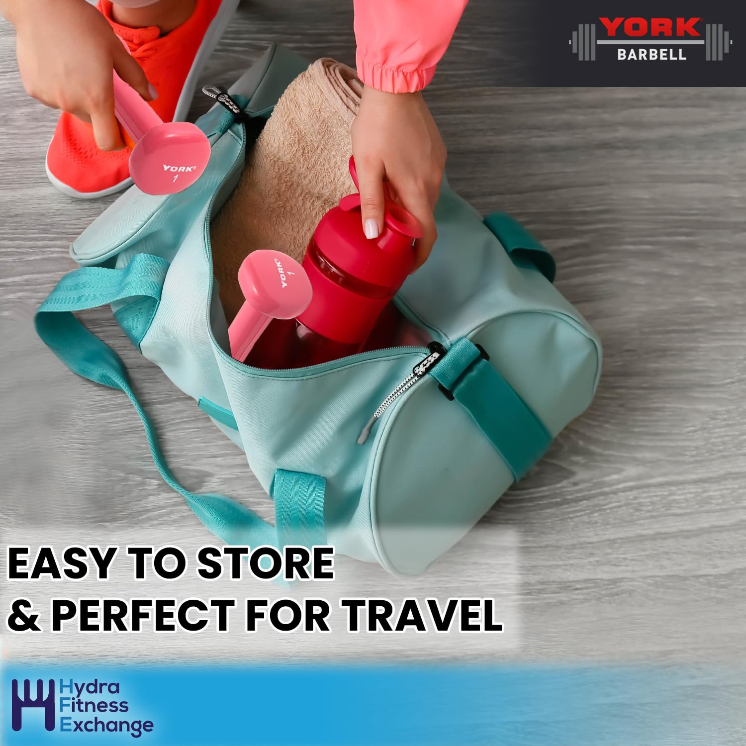 New Freeweights York Barbell Vinyl Coated Fitbell Dumbbell (1LB, Pack of 2) | Dumbbell Set for Women & Men Durable Anti-Roll, Anti-Slip, Pink | Ideal for Arm Rows, Squats, Chest Presses, Bicep Curls, Jogging & Yoga York Freeweight