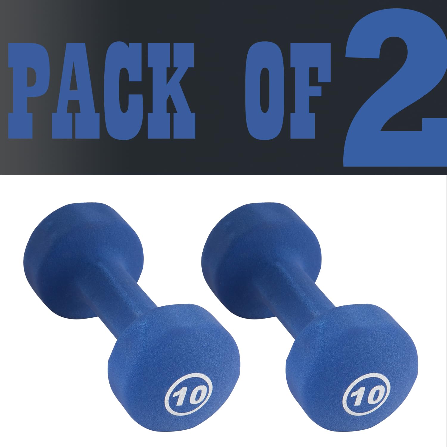 New Freeweights York Barbell Neoprene Coated Fitbell Dumbbell (10LB Pack of 2) York Freeweight