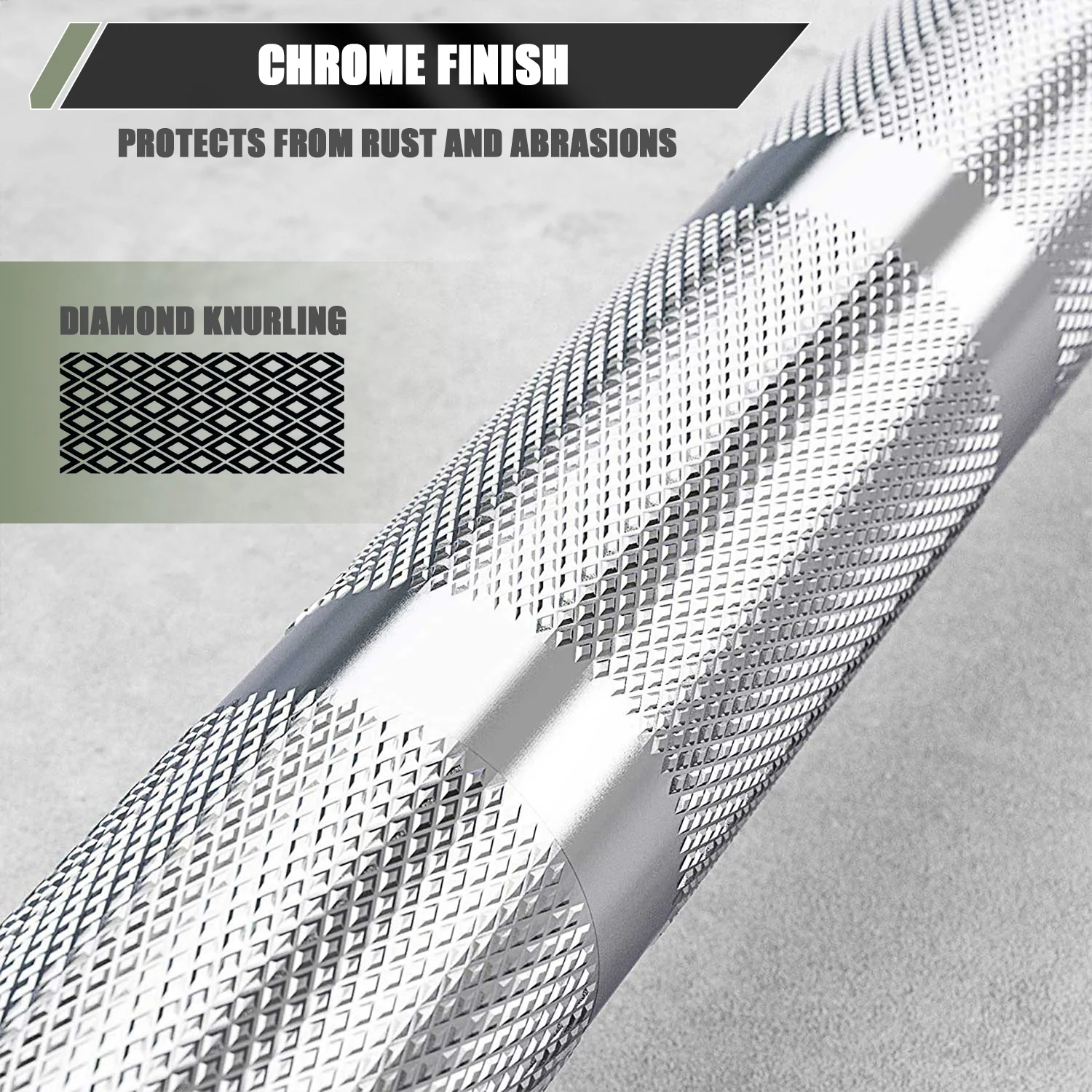 New Major Fitness 7ft 20kg Home Gym Barbell Silver Strength System