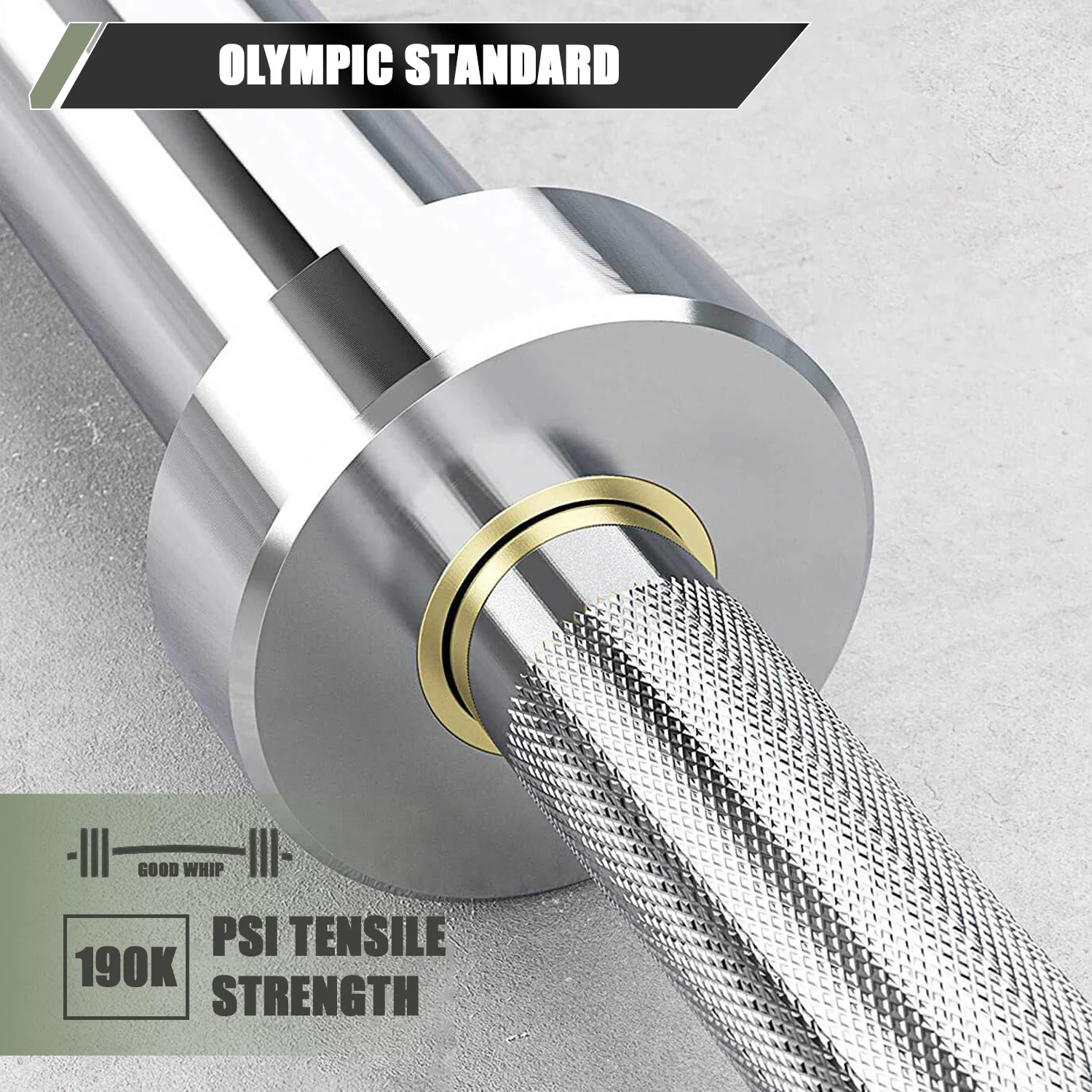 New Major Fitness 7ft 20kg Home Gym Barbell Silver Strength System