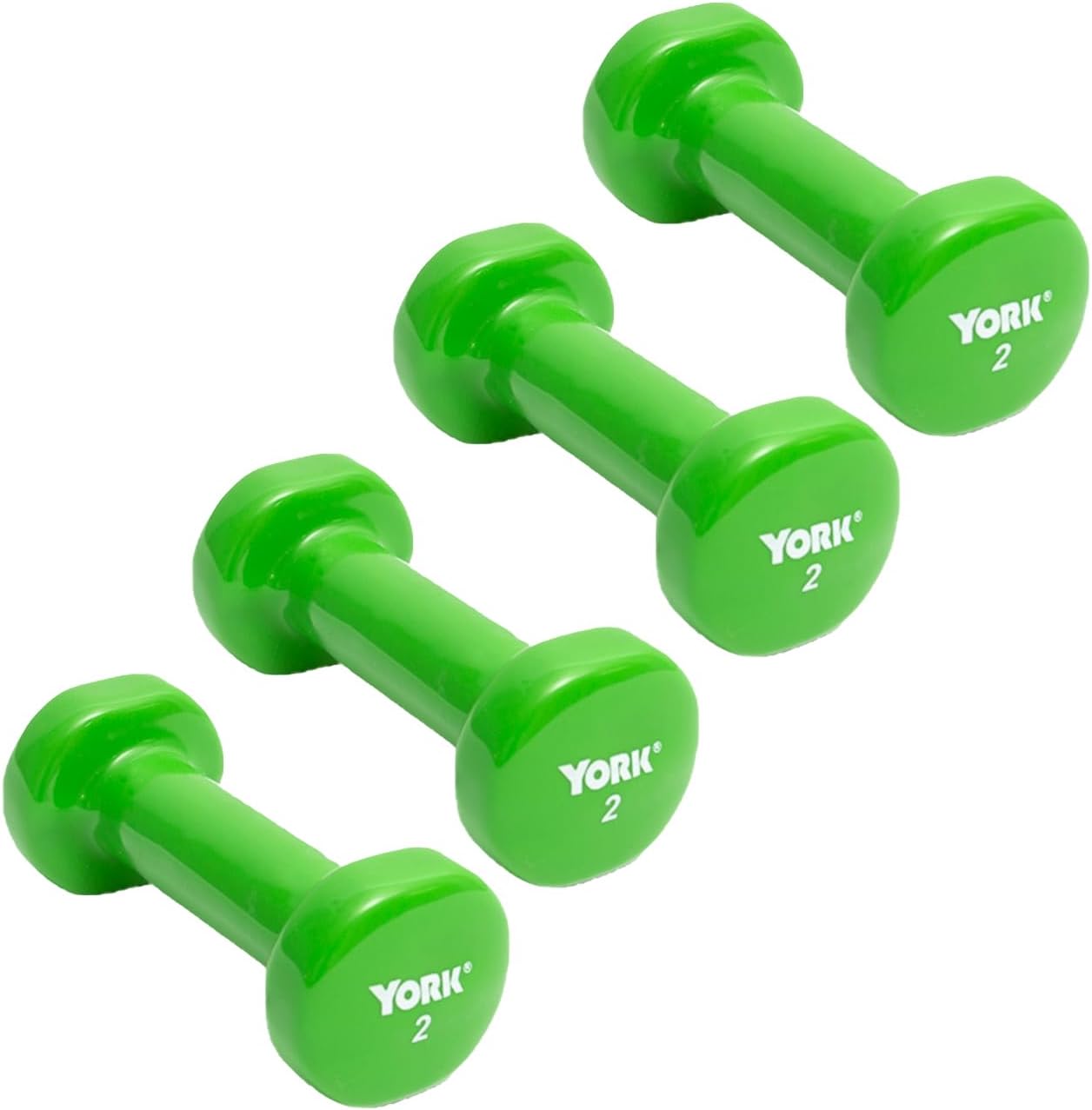 New York York Barbell Vinyl Coated Fitbell Dumbbell (2LB, Pack of 1, 2, 4) Freeweights & Accessories