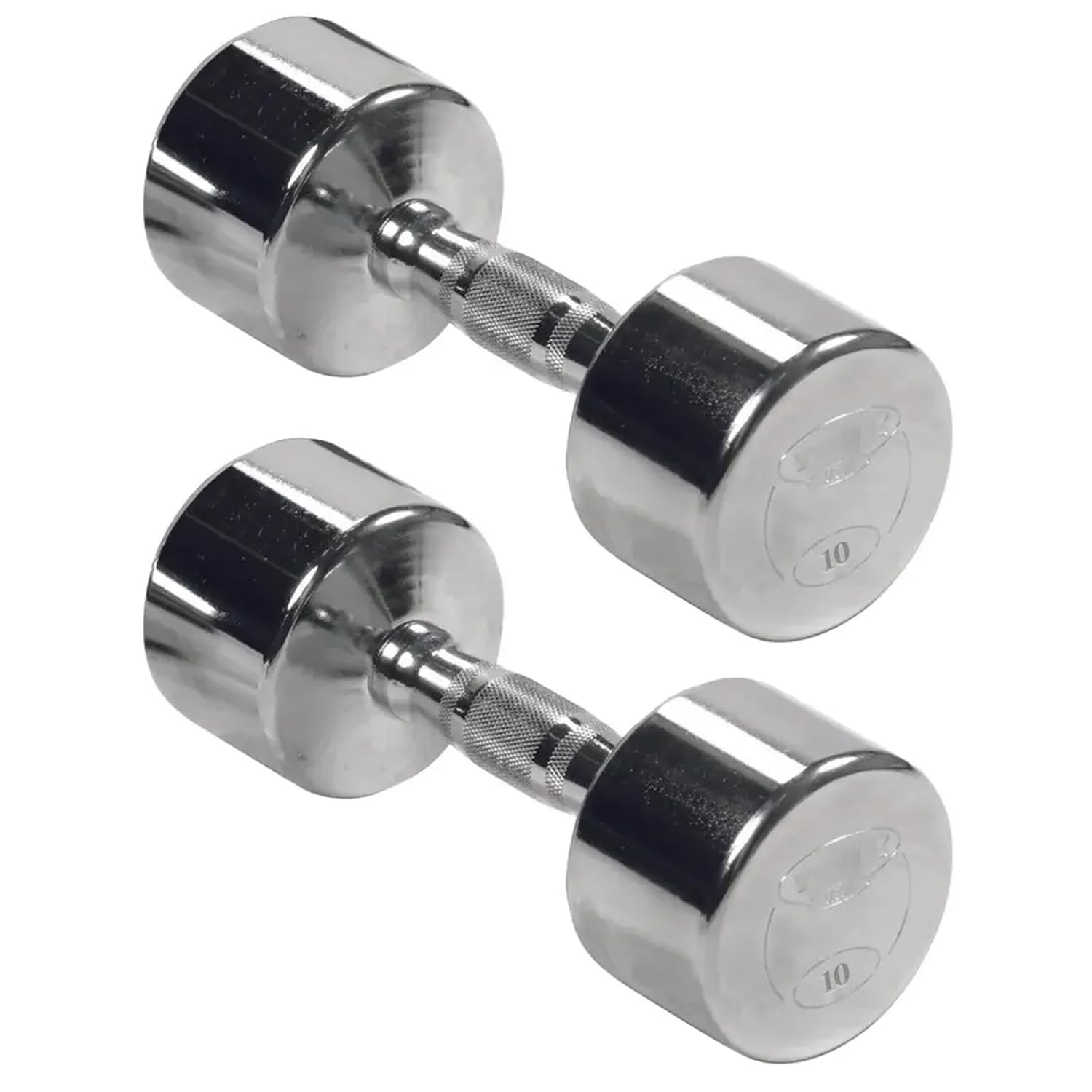 New Freeweights York Barbell Professional Chrome Dumbbell with Ergo Grip, Heavy-Duty Solid Steel Knurled Handles, Hand Weights for Exercise Muscle Toning Home Gym Workout and Fitness Training - 10lb Pak of 2 York Freeweight