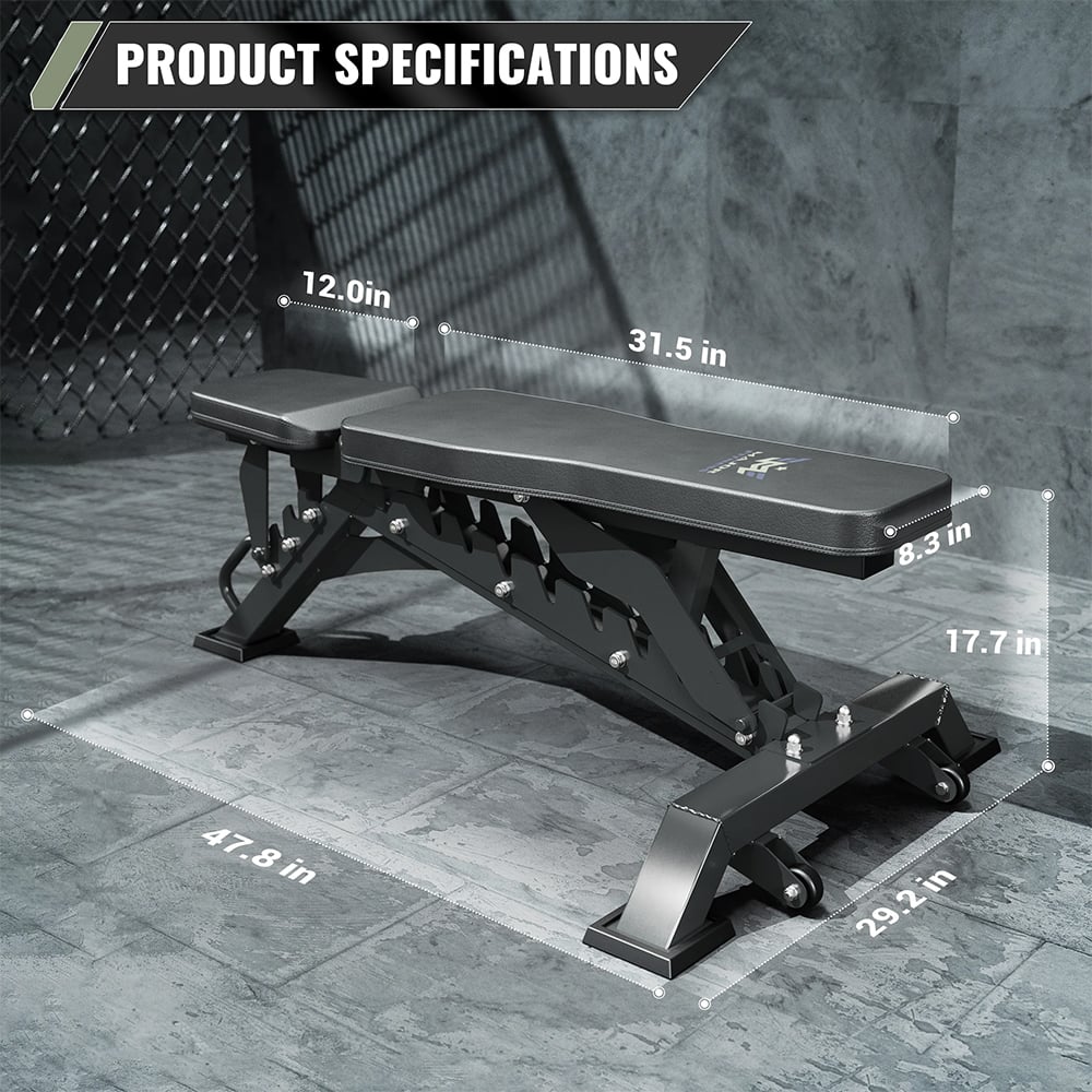 New Hydra Fitness Exchange Major Fitness Adjustable Bench | 1300Lbs Capacity Weight Bench PLT01 FREE SHIPPING Strength System