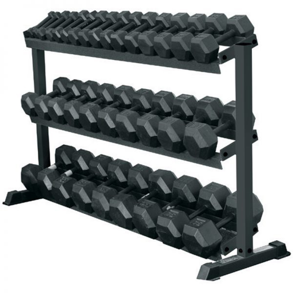 New Freeweights 3-Tier Pro-Hex Rack  - Holds 15 Pairs - Dumbbells Sold Separately York Freeweight