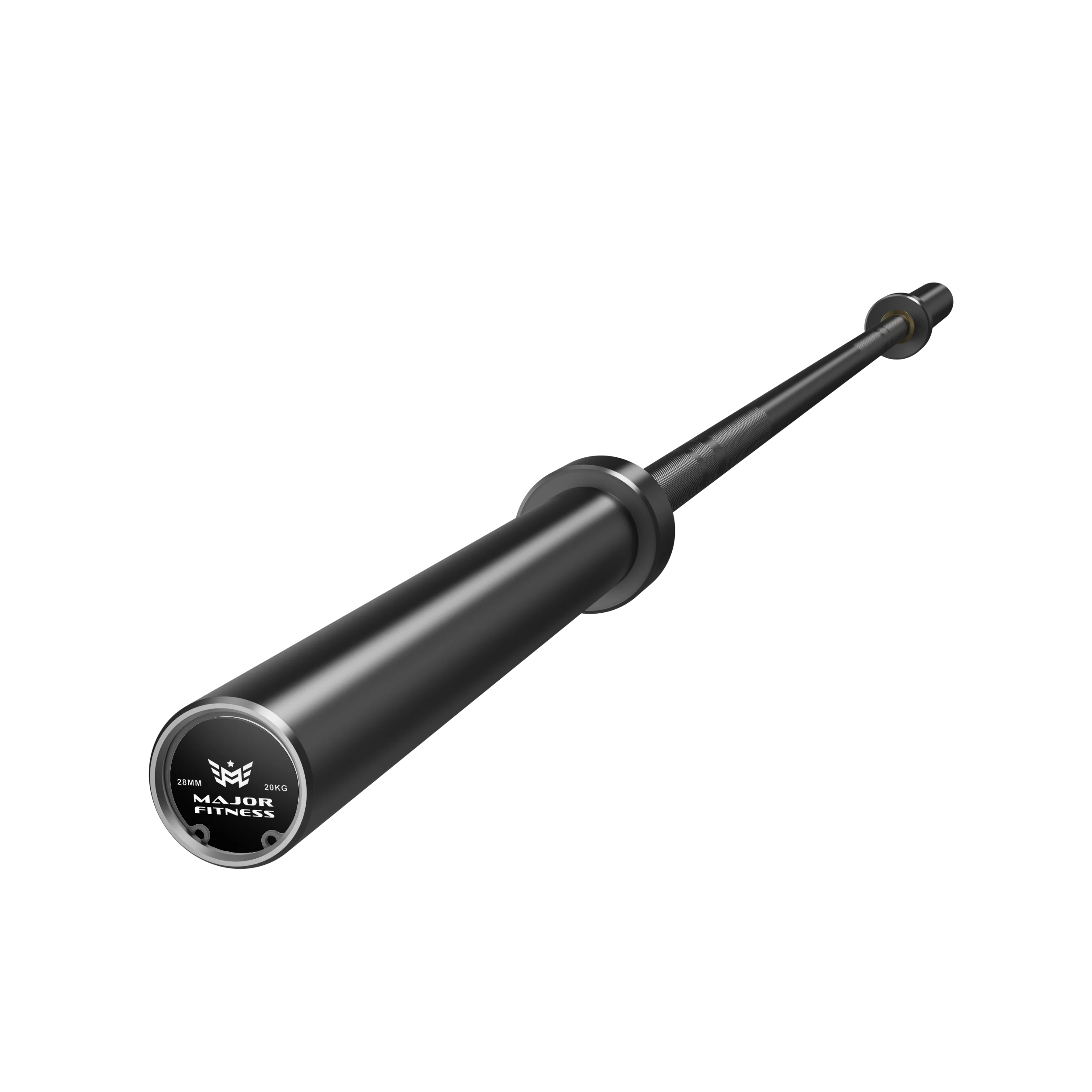 New Major Fitness 7ft 20kg Home Gym Barbell Black Strength System