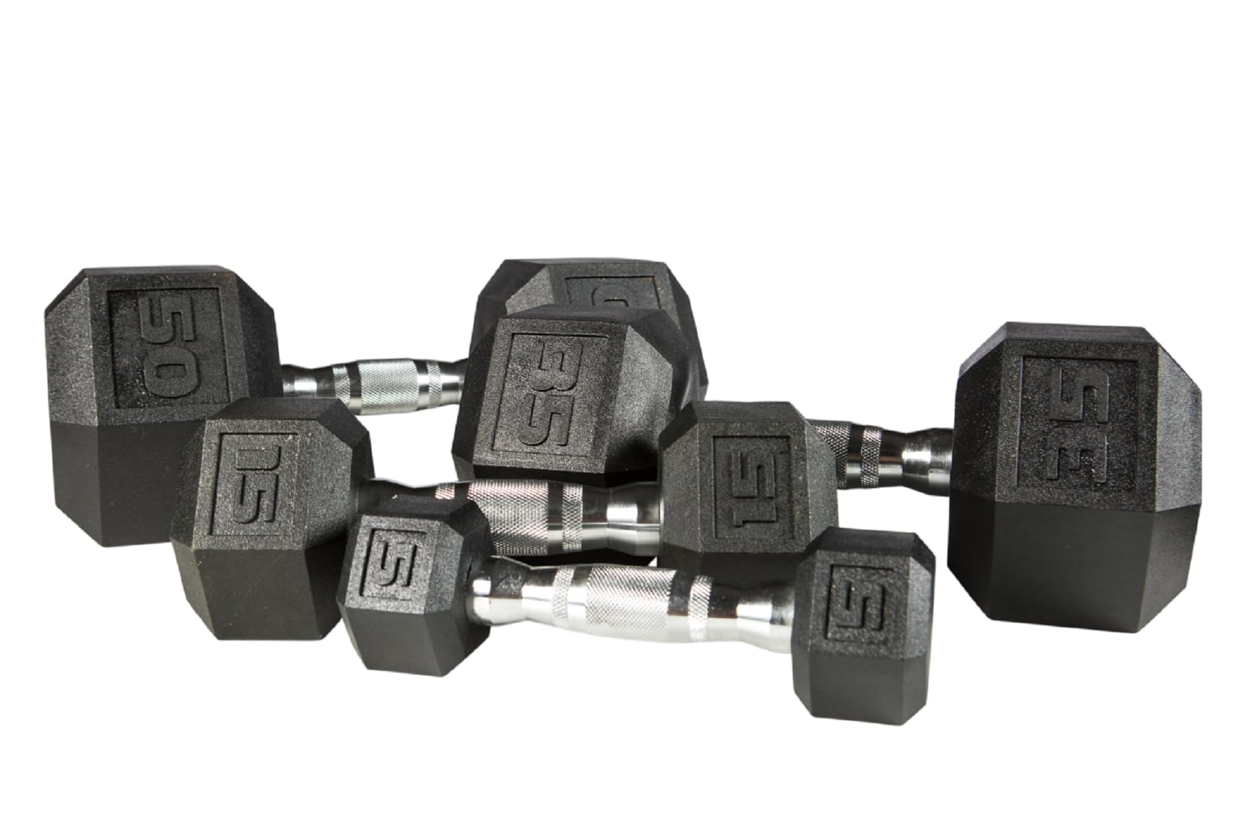New York Barbell PVC Hex Dumbbell &ndash; Heavy-Duty Hex Weight with Chrome Ergonomic Handle York Freeweight