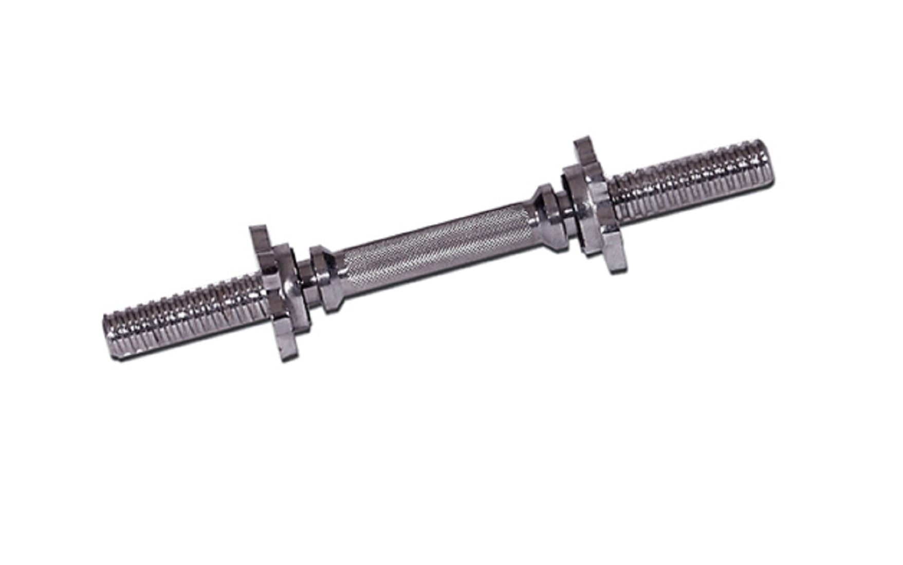 New York Barbell 14&rdquo; Chrome Spin-Lock Dumbbell Handle w/ Collars &ndash; Fits 1&rdquo; Plates York Freeweight