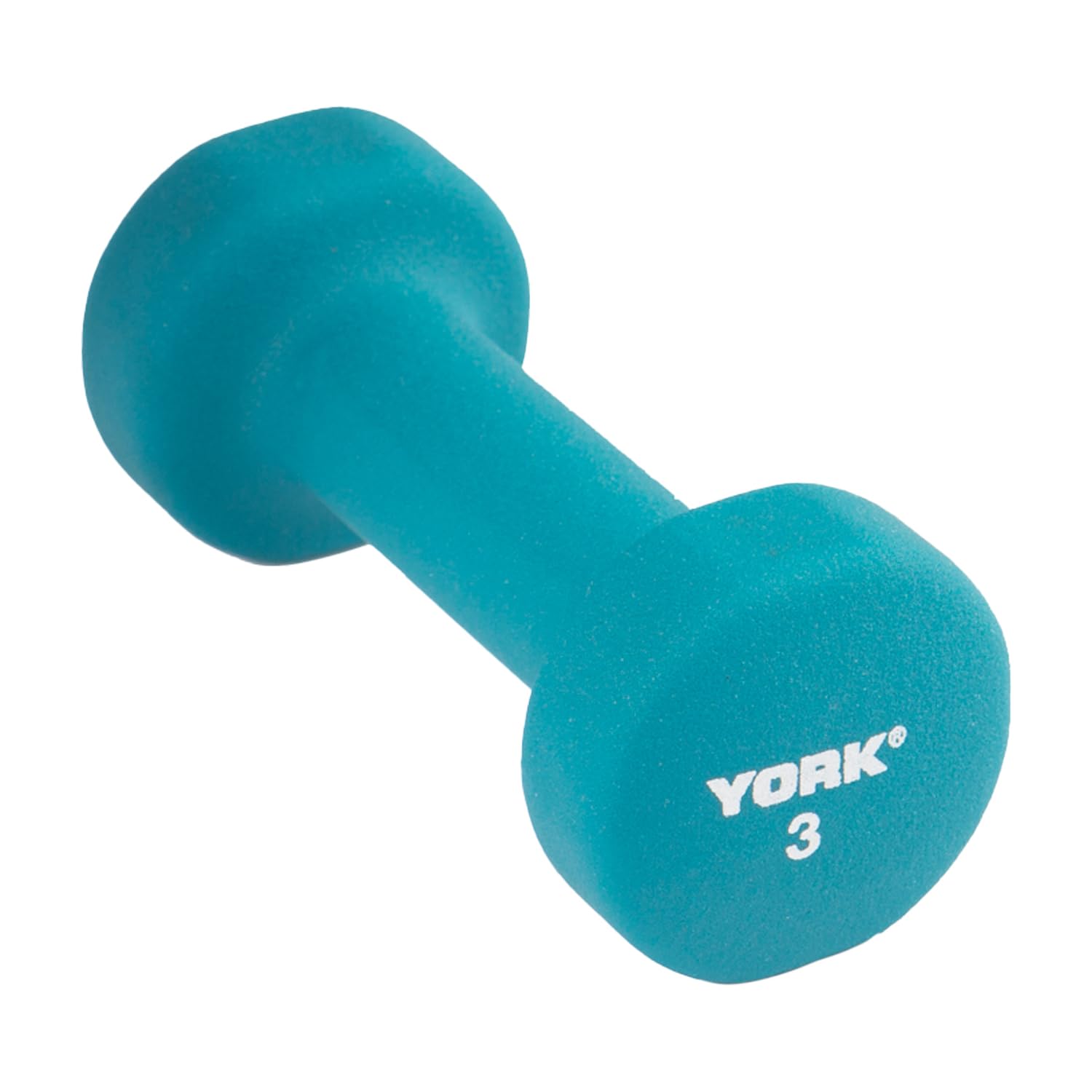 Neoprene Fitbell Dumbbell 3 lb (Single) | Teal Anti-Slip Anti-Roll Hand Weight