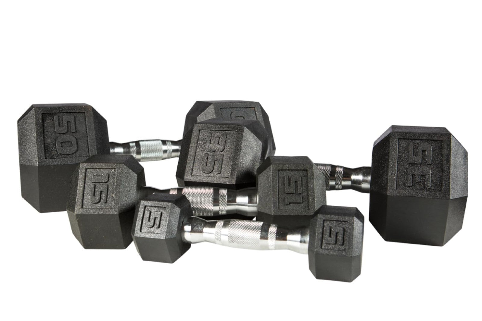 New York Barbell 5LB PVC Hex Dumbbell Pair w/ Chrome Ergonomic Handle York Freeweight