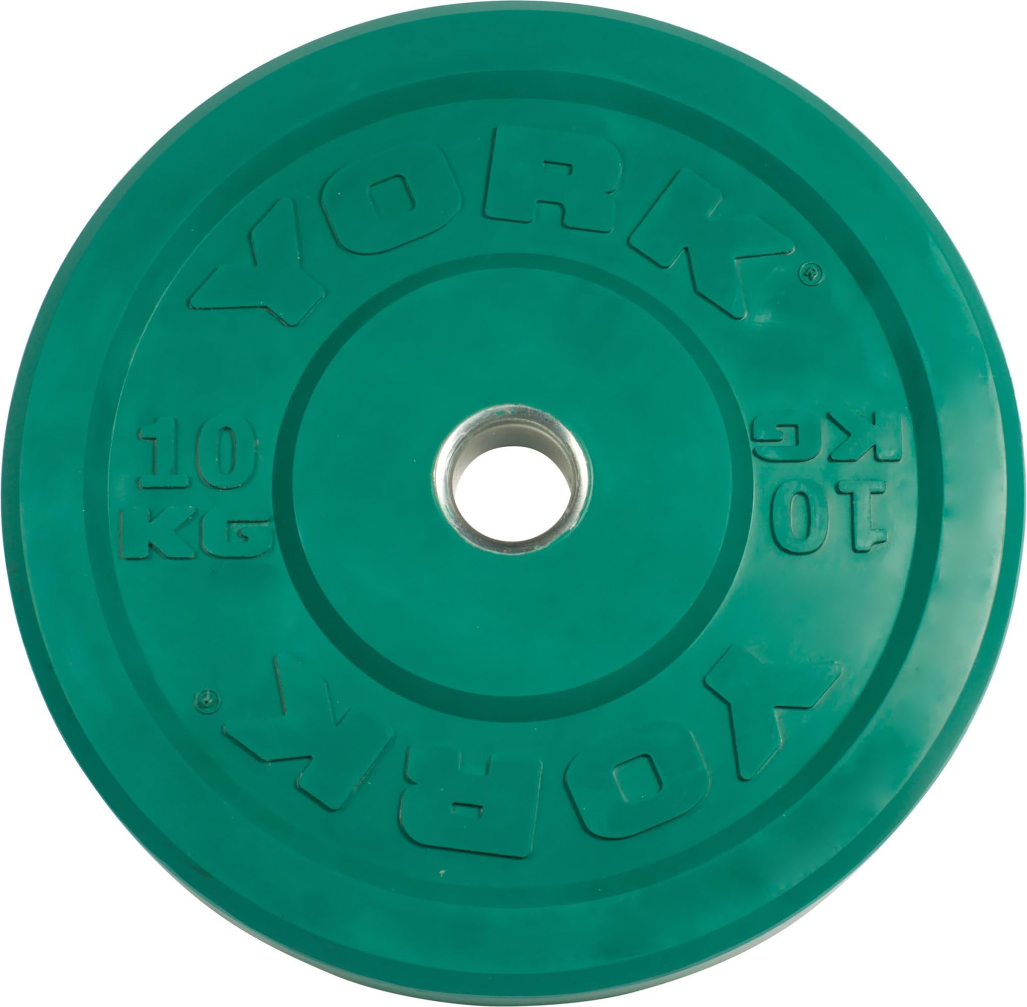 10KG Green Bumper Plate &ndash; Color-Coded Rubber Olympic 2&rdquo; Sleeve