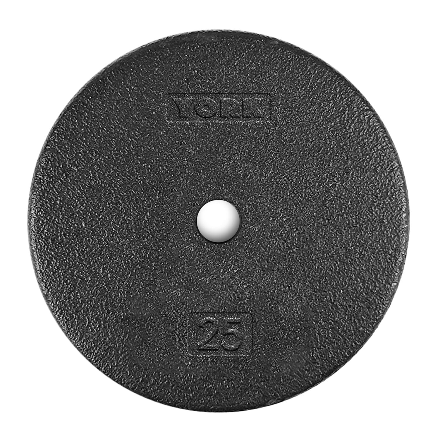 New York 25lb 1” Standard Cast Iron Weight Plate | Flat Pancake Plate York Freeweight