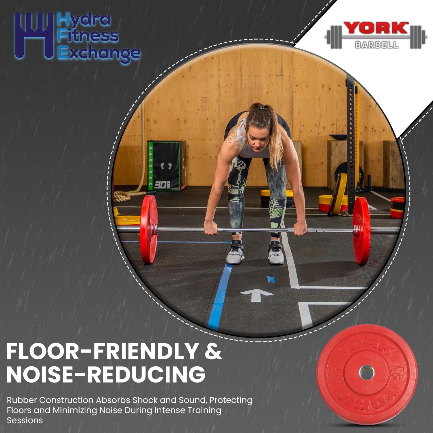 New York Barbell 25KG Red Training Bumper Plate | Rubber Olympic Weight Plate York Freeweight