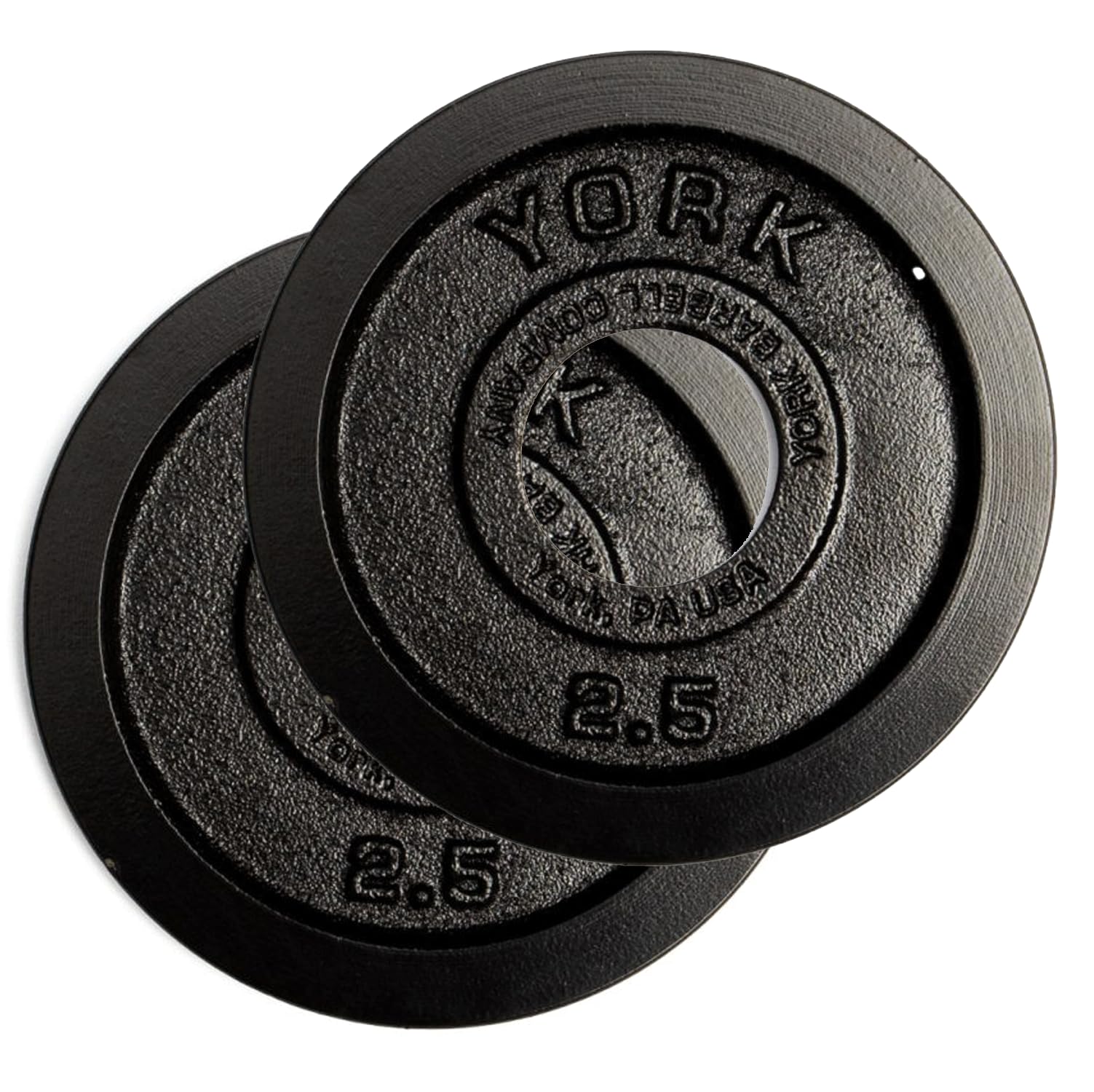 New York Legacy 2.5lb Cast Iron Olympic Plates – Precision Milled Pair ±2% York Freeweight