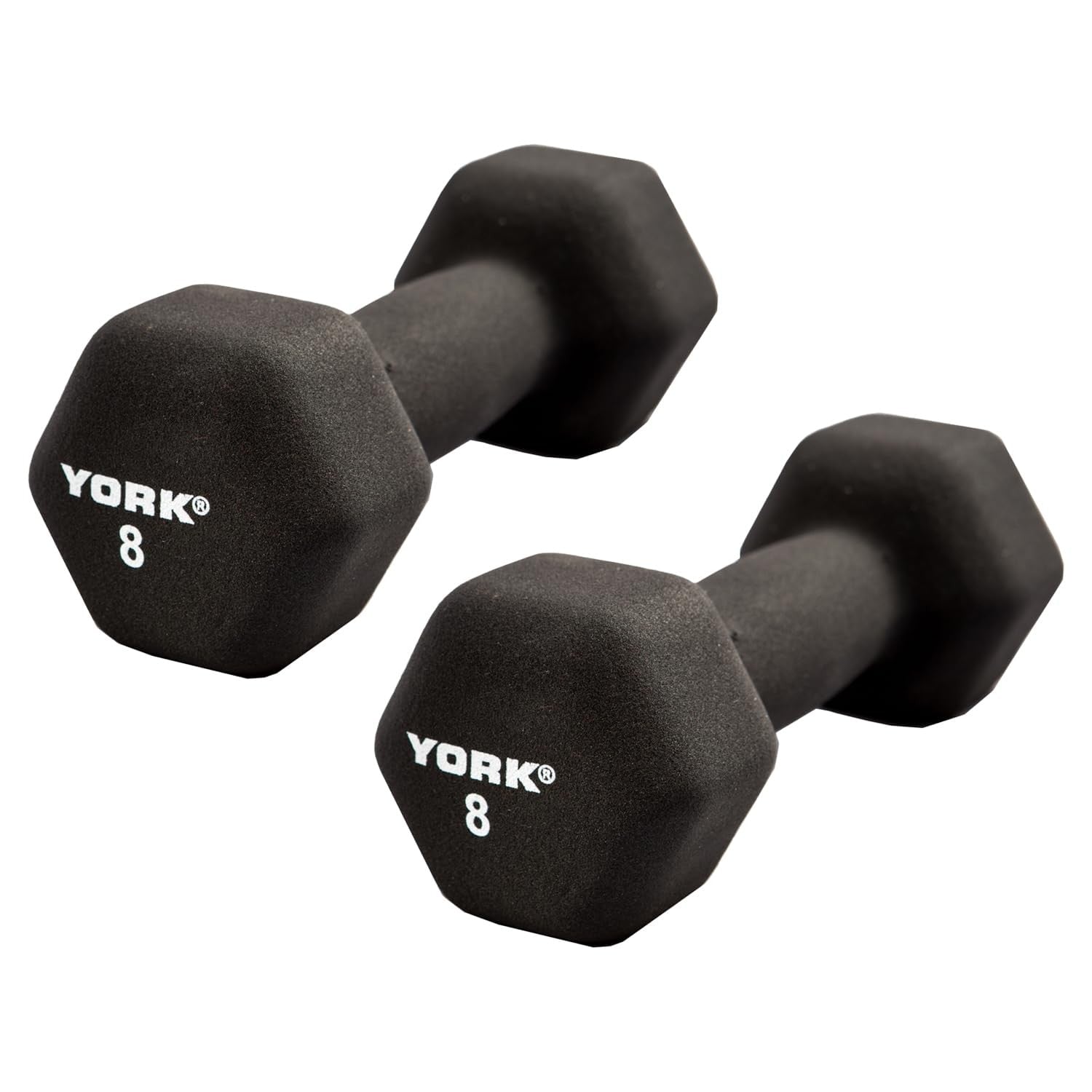 New York Barbell Neoprene Hex Dumbbells 8lb Pair York Freeweight