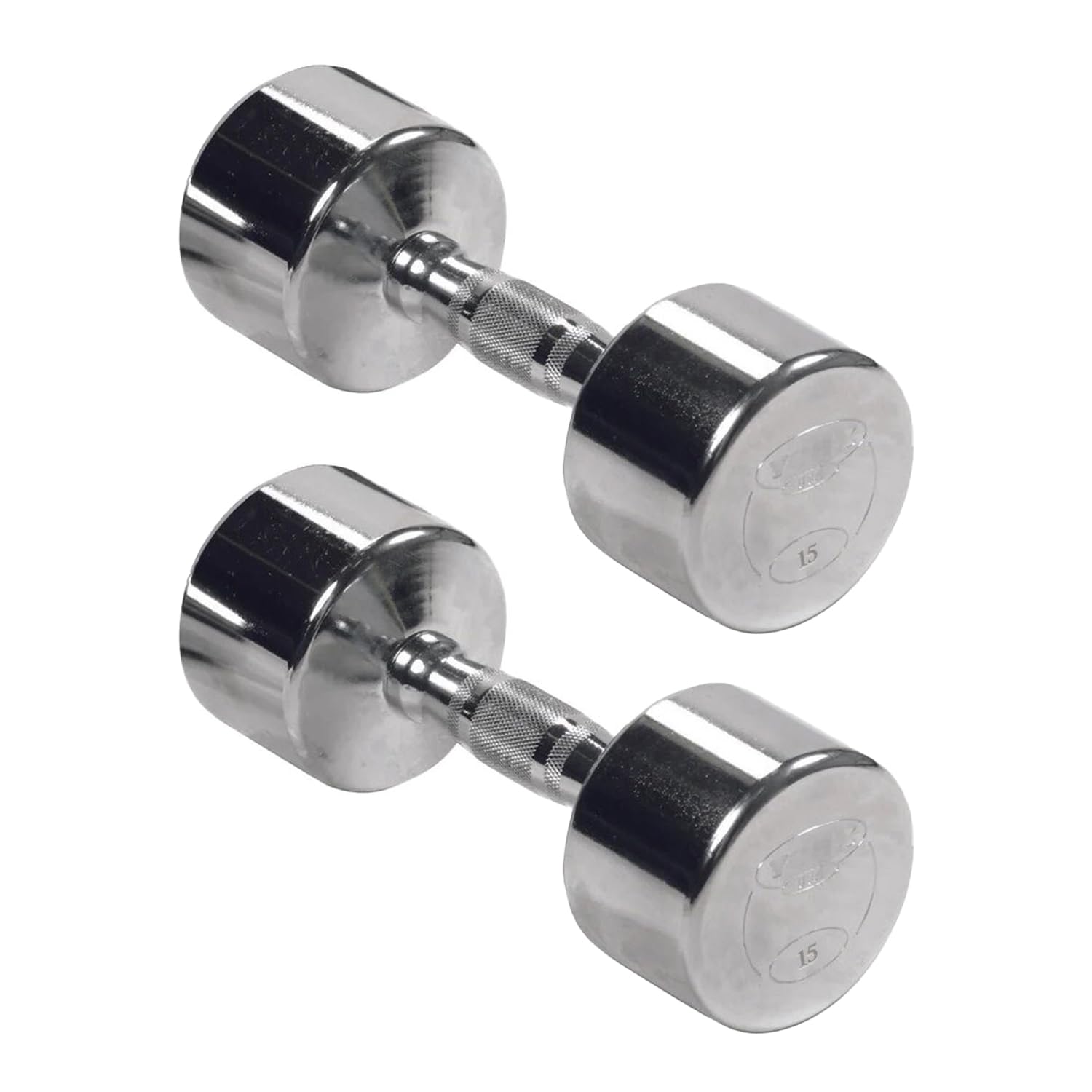 Barbell 40 lb Chrome Dumbbells Pair &ndash; Solid Steel Ergo Grip
