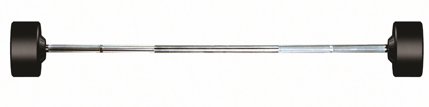 Rubber Fixed Pro Straight Barbell - 20 lb