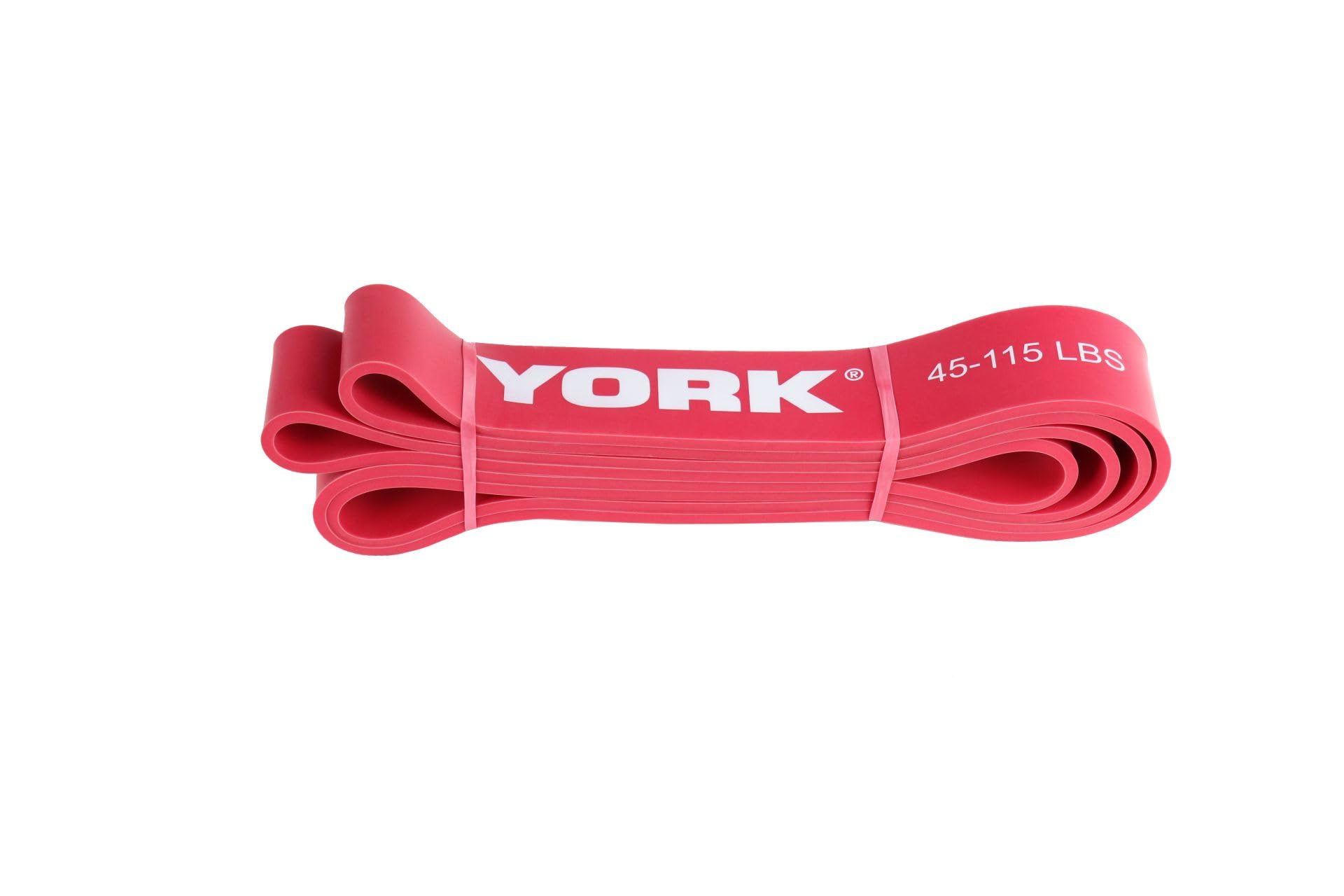 Barbell 42mm Pull Up Resistance Band 45&ndash;115lbs Red &ndash; Heavy Duty Workout Band