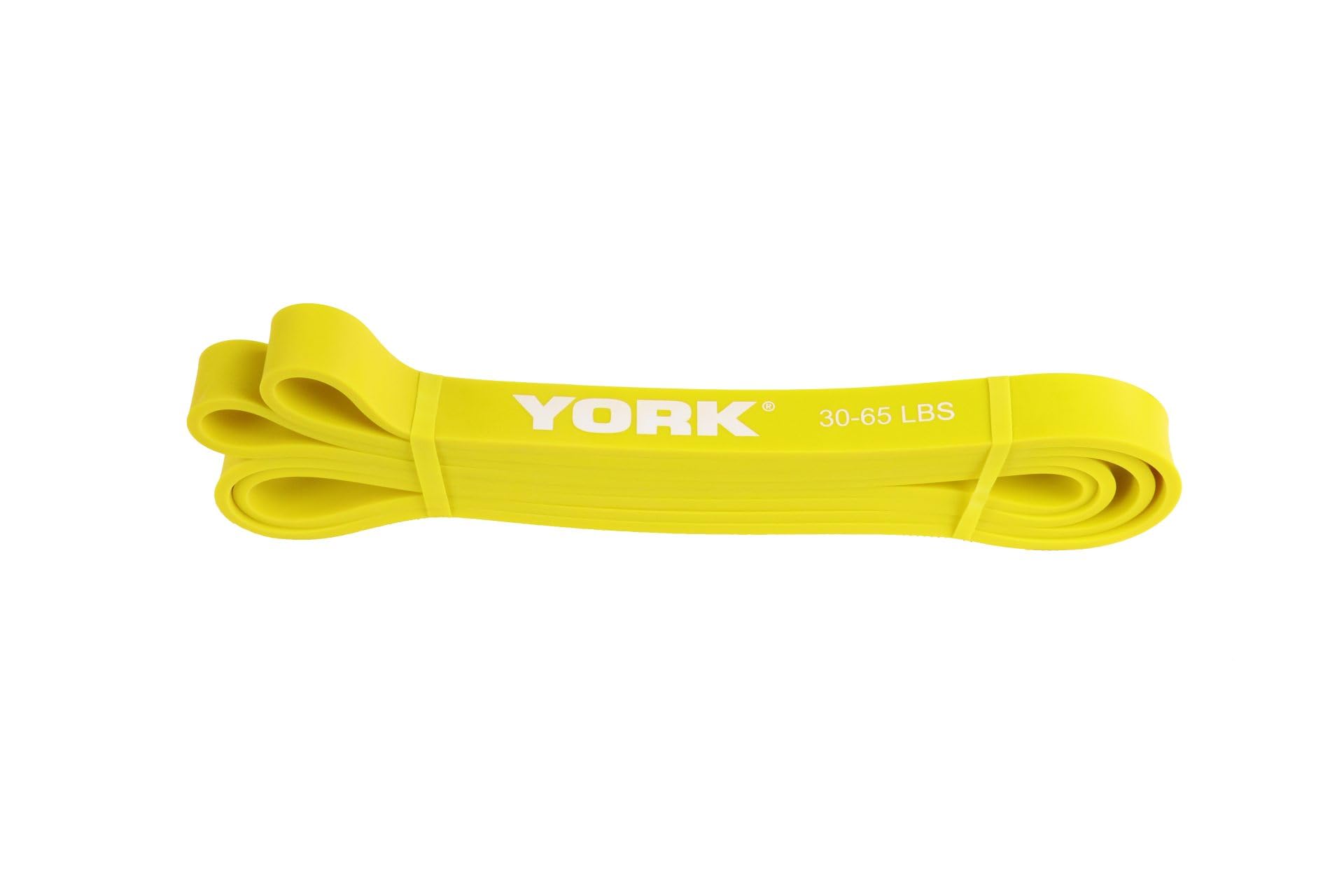 Barbell 22mm Pull Up Resistance Band 30&ndash;65lbs Yellow &ndash; Heavy Duty Workout Band