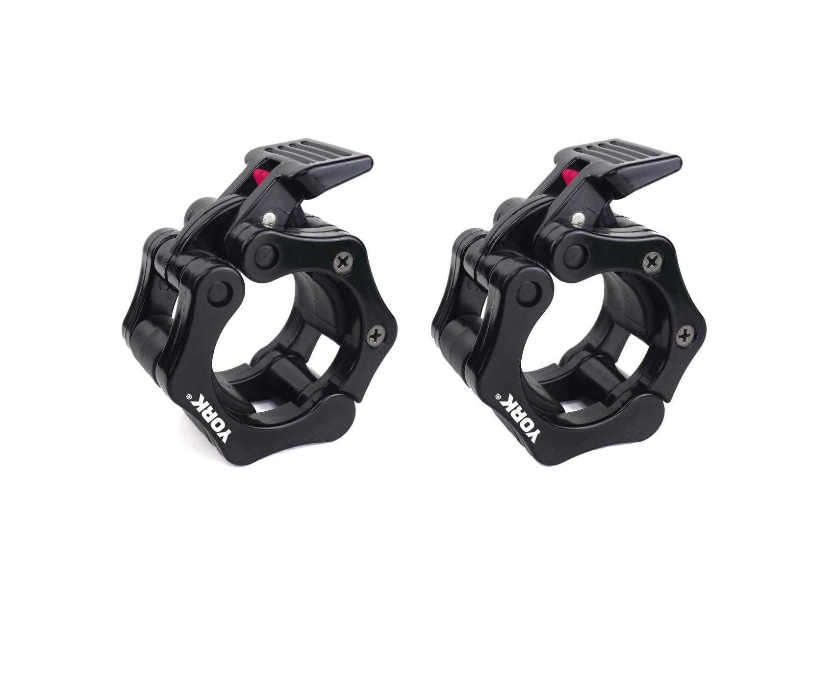 Barbell 2&rdquo; Quick Access Clamps &ndash; Solid ABS Locking Olympic Weight Clips (Pair), Black