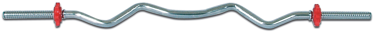 Tubular Spin Lock Curl Bar w/ Collars &ndash; 47&Prime; Arm Strength Bar