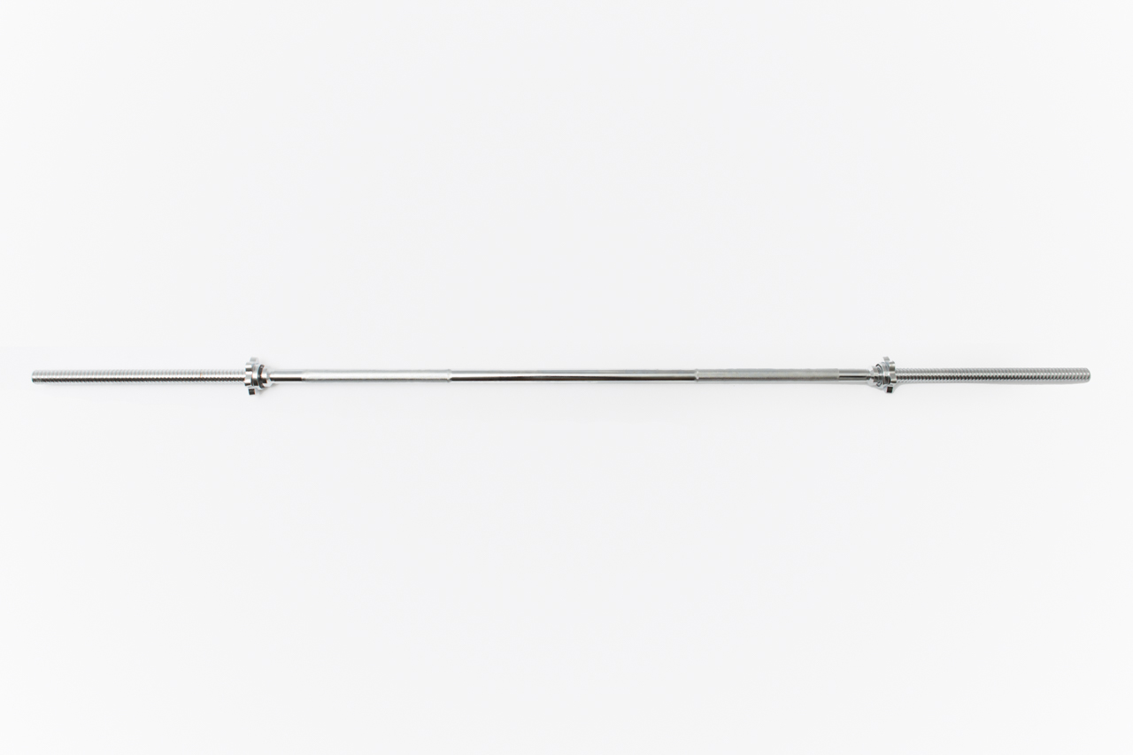 New York 5.5′ Chrome Spin-Lock Weight Bar w/ Spin-Lock Collars – Standard 1″ Bar York Freeweight