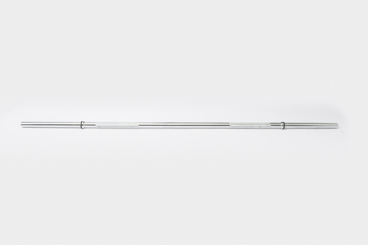 New York 6′ Chrome Deluxe Weight Bar w/ Fixed Inner Collars – Standard 1″ Bar York Freeweight