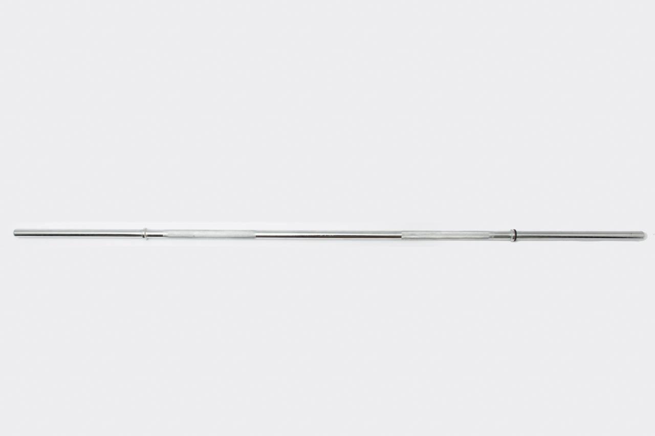 7&prime; Chrome Deluxe Weight Bar w/ Fixed Inner Collars &ndash; Standard 1&Prime; Bar