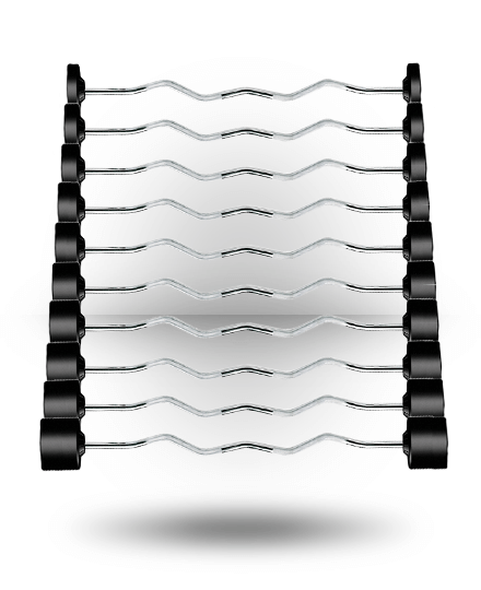 Rubber Fixed Pro Curl Barbell Set 20&ndash;110 lb