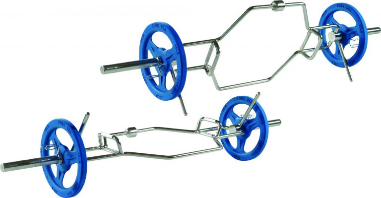 New York Multi Hex Deadlift / Shrug Bar with Rock & Rack Kickstand York Freeweight