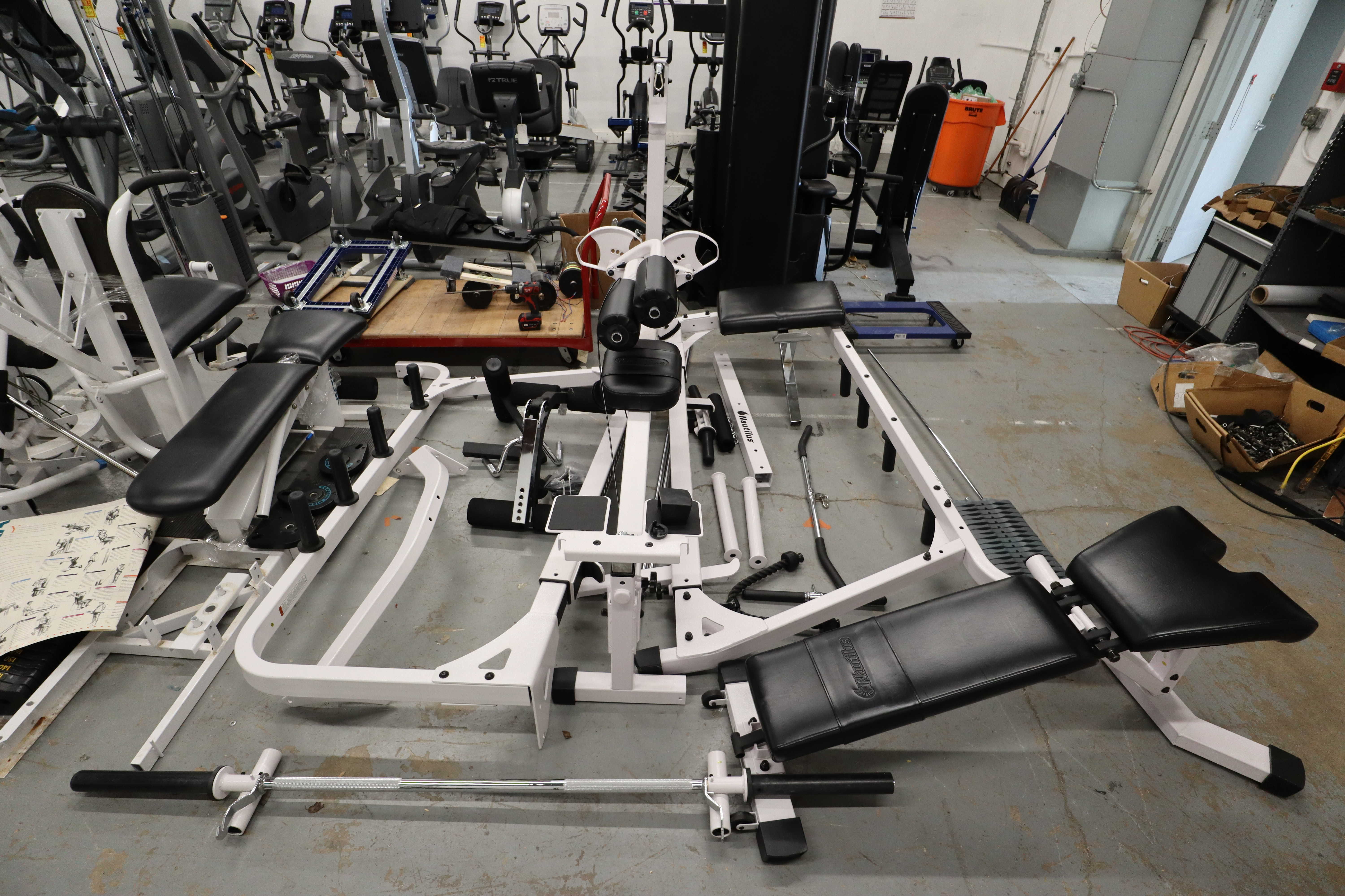 Used Nautilus Residential NT-1800, NT-1810, NT-1820 and NT-1830 Premier Half Cage | Smith Machine w Lat Pulldown Home Gym Strength System
