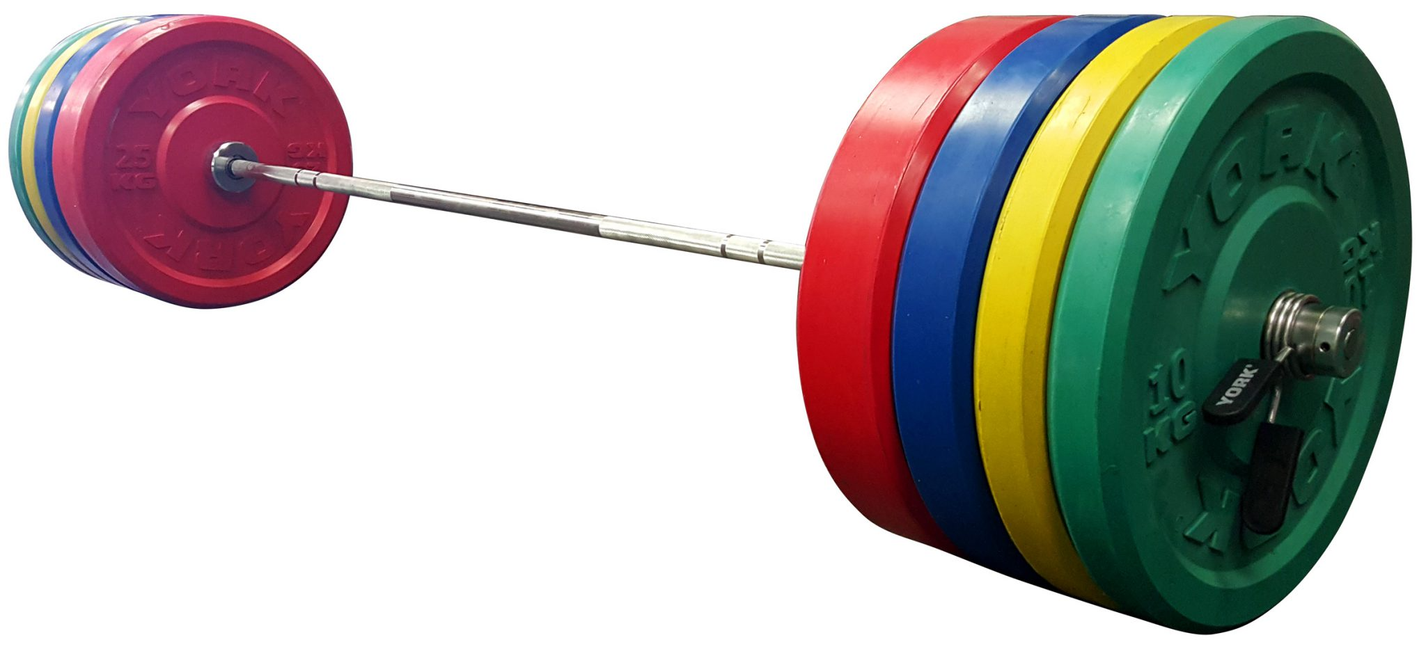 New York Color Metric Rubber Training Bumper Plate Set 160kg York Freeweight