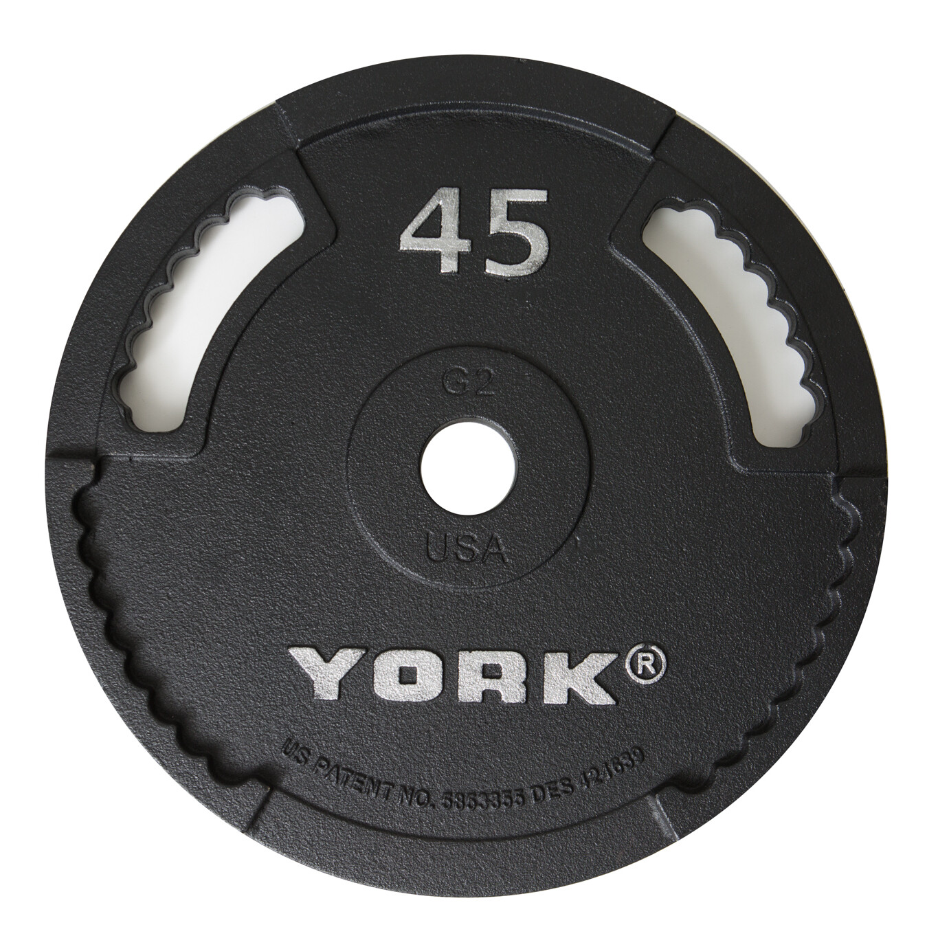 2&Prime; G-2 Cast Iron Olympic Weight Plate 45 lb