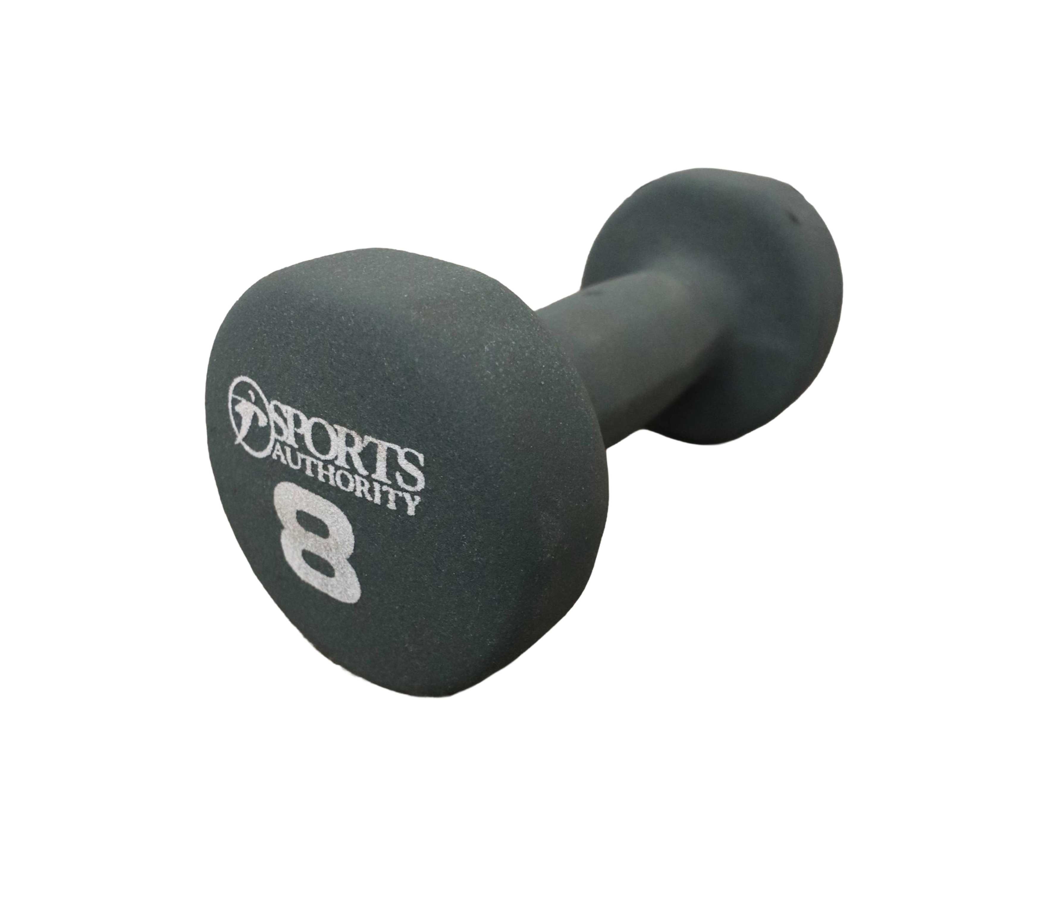 Used Sports Authority 8 lb Gray Neoprene-Coated Dumbbell Freeweights & Accessories