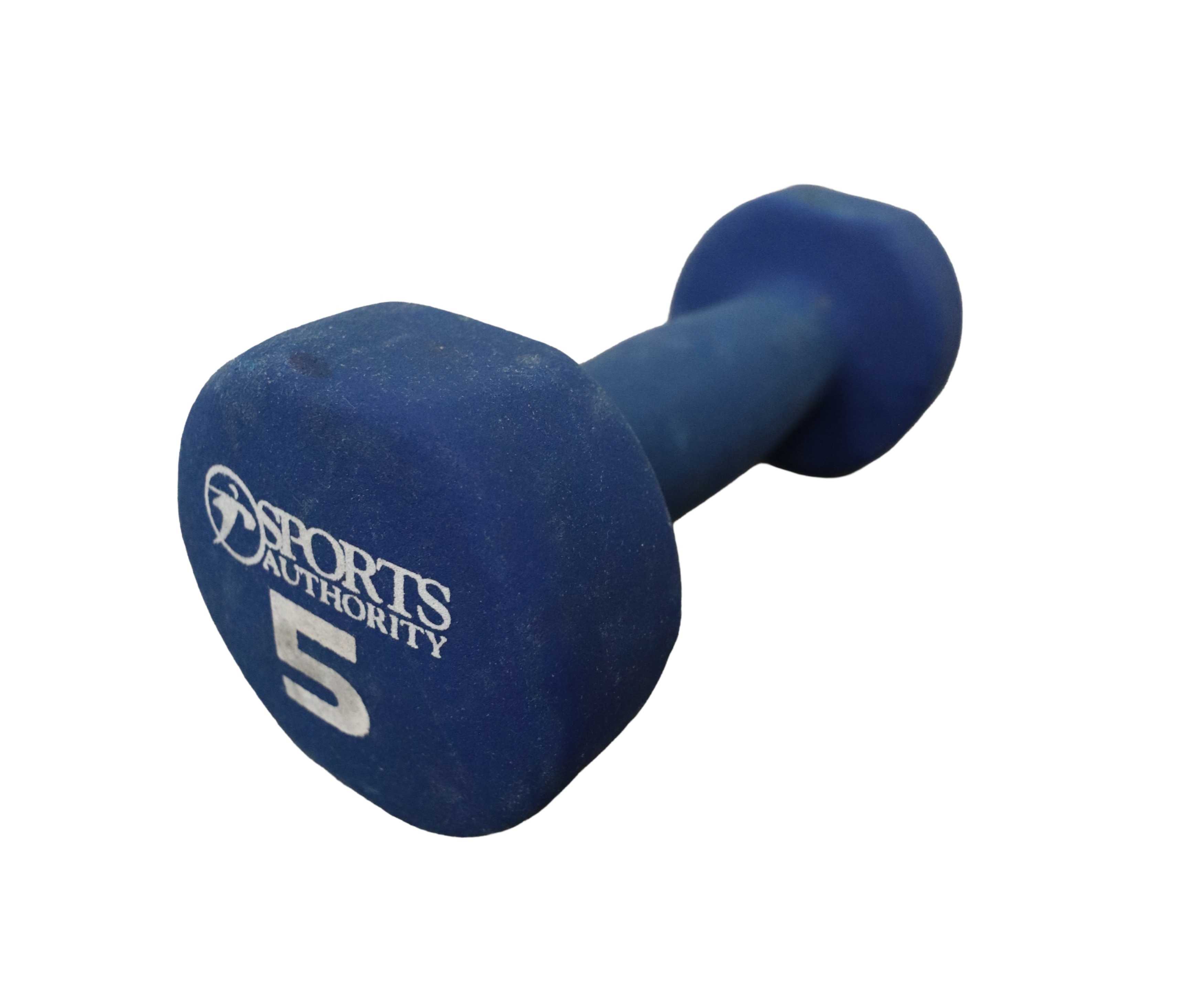 Used Sports Authority 5 lb Blue Neoprene-Coated Dumbbell Freeweights & Accessories