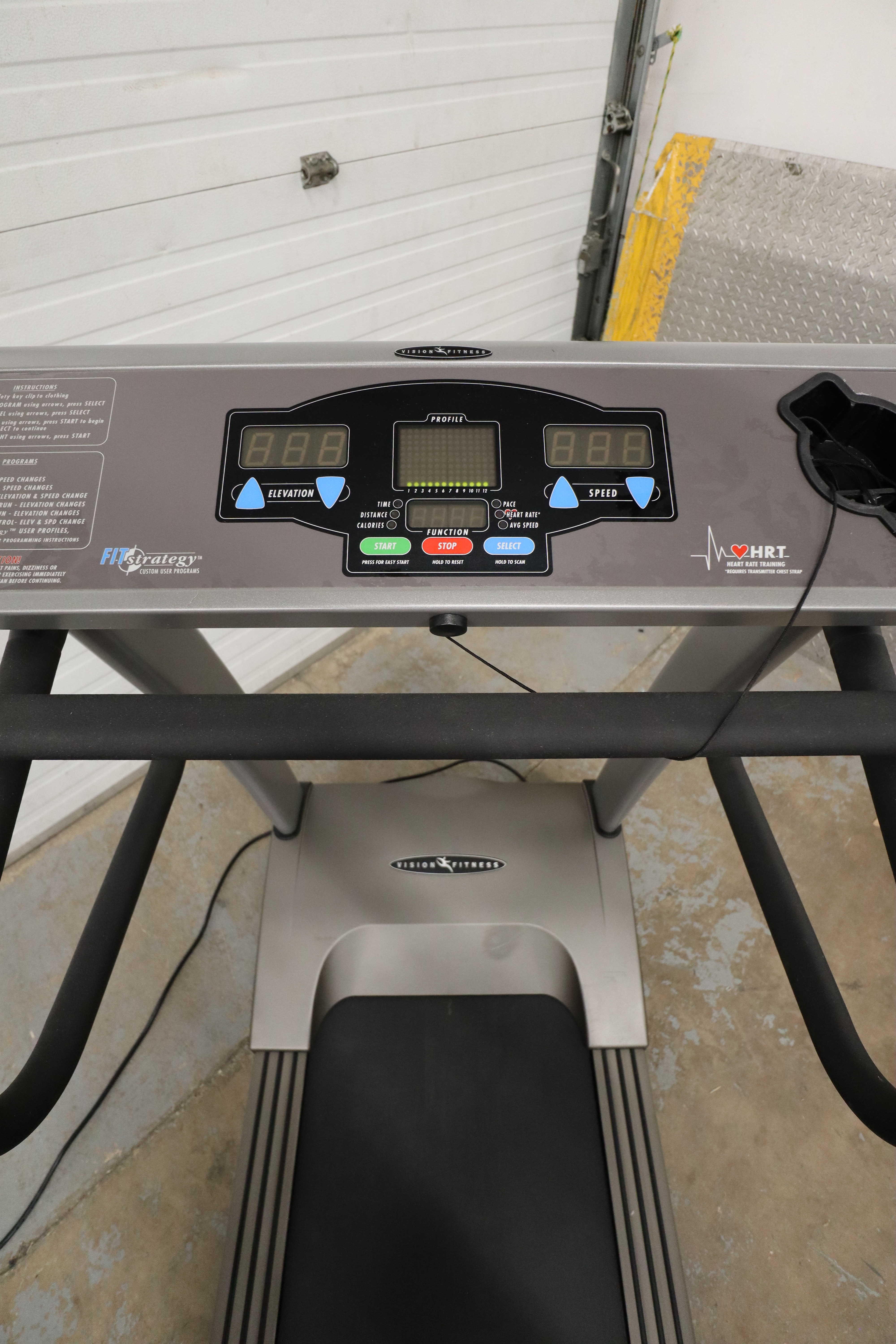 Used Vision Fitness T9500HRT MTM540 Non Folding Treadmill