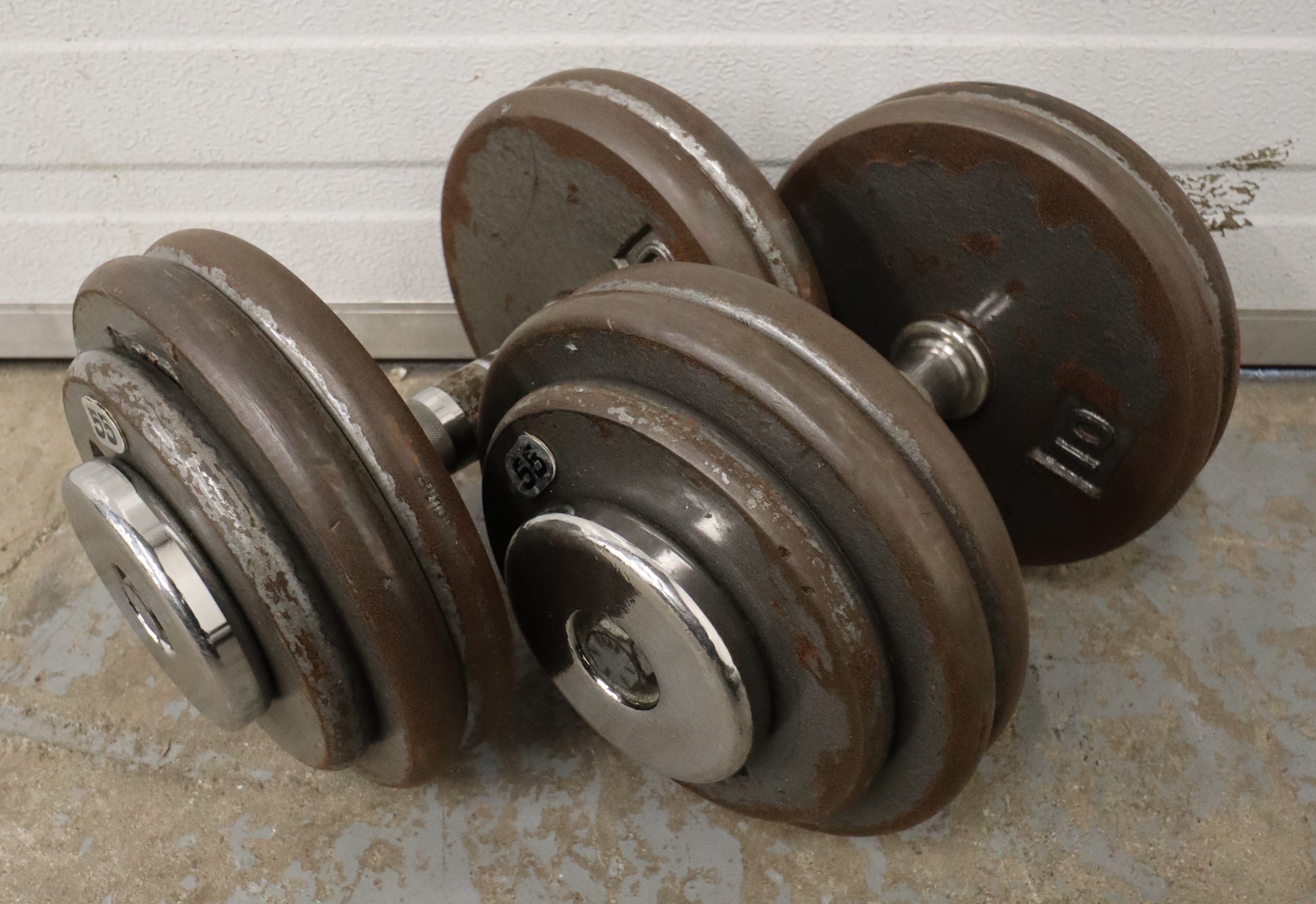 New Freeweights Pro Style Dumbbell 55 LB Pair
