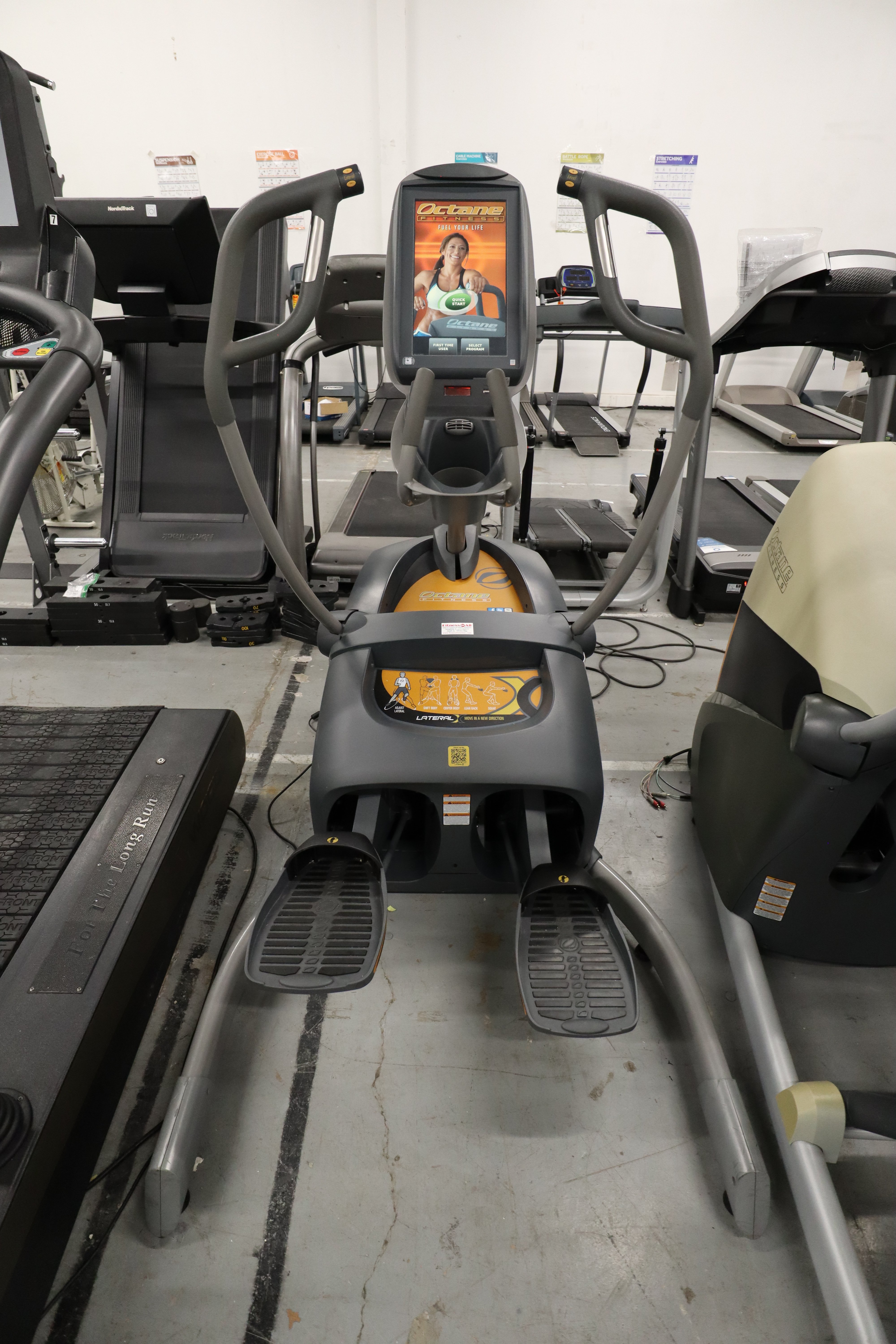 Used Octane Fitness LateralX LX8000 with 15 Inch Touch Screen Console Adjustable Stride Elliptical